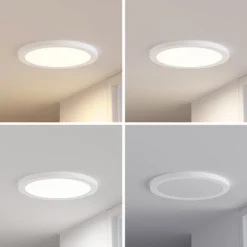 Prios LED-Deckenlampe Aureka, Bewegungsmelder, Ø 33 cm, weiß