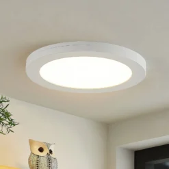 Prios LED-Deckenlampe Aureka, 2er-Set, Sensor, Ø 23 cm, weiß