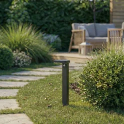 Prios LED-Solar-Wegelampe Tarlson, eckig, anthrazit, Sensor