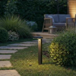 Prios LED-Solar-Wegelampe Tarlson, eckig, anthrazit, Sensor