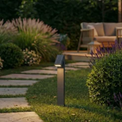 Prios LED-Solarwegeleuchte Lestor, anthrazit, dimmbar, IP65