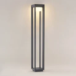 Prios LED-Wegeleuchte Gamion, 90 cm, anthrazit, Metall, IP54