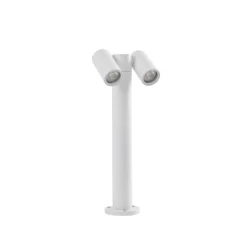 Prios Sockelleuchte Tulimar, 2-flg., 45 cm, weiß, IP65
