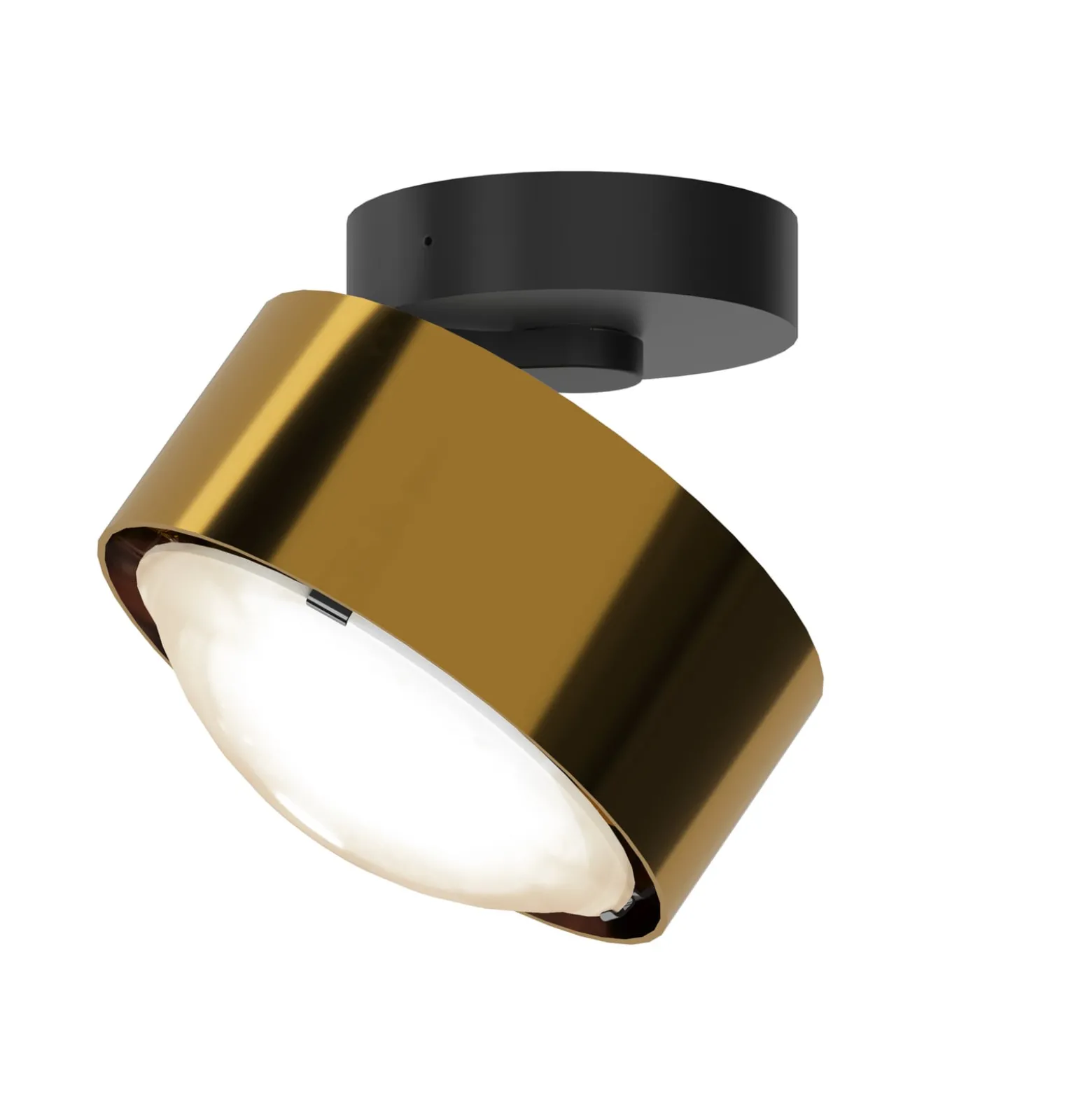 Puk! 120 Move LED-Spot Linse matt messing/schwarz
