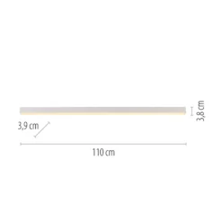 PURE LED-Deckenlampe Lines, weiß, 110 cm, CCT, Fernbedienung