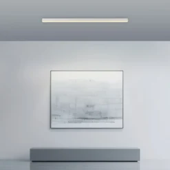 PURE LED-Deckenlampe Lines, weiß, 110 cm, CCT, Fernbedienung