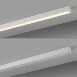 PURE LED-Deckenlampe Lines, weiß, 110 cm, CCT, Fernbedienung
