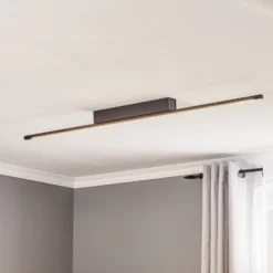 Quitani LED-Deckenleuchte Tolu, schwarz, 118 cm