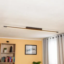 Quitani Niara LED-Deckenleuchte, schwarz eloxal