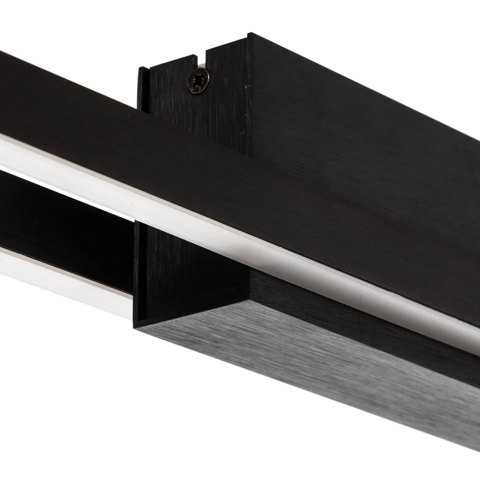 Quitani Talon LED-Deckenlampe 2fl schwarz eloxal