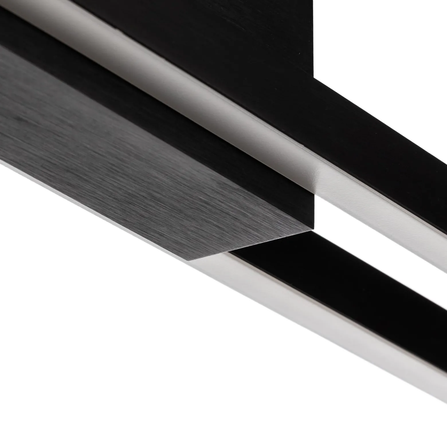 Quitani Talon LED-Deckenlampe 2fl schwarz eloxal