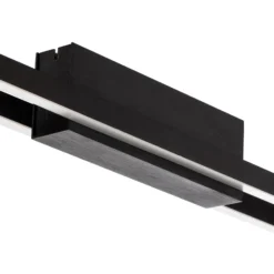 Quitani Talon LED-Deckenlampe 2fl schwarz eloxal