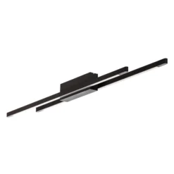 Quitani Talon LED-Deckenlampe 2fl schwarz eloxal