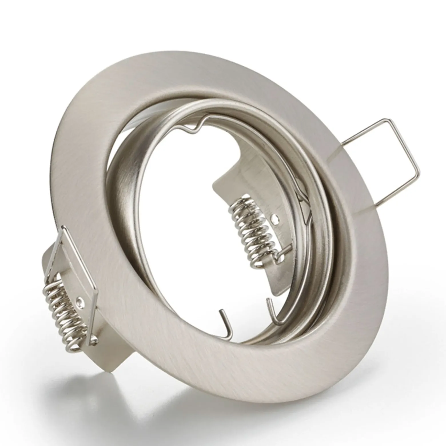 Runde Einbauleuchte Jura in Nickel matt