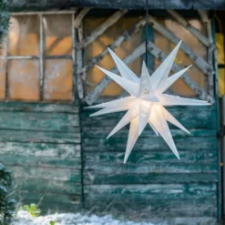 Schneeflocken-Stern außen, 18-Zacker, gestanzt