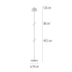 SCHÖNER WOHNEN LED-Akku-Stehlampe Bellis, weiß, IP54