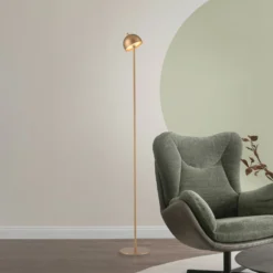 SCHÖNER WOHNEN LED-Akku-Stehlampe Bellis, goldfarben, IP54