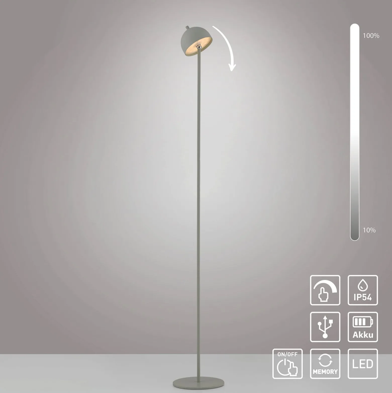 SCHÖNER WOHNEN LED-Akku-Stehlampe Bellis, Frühlingserwachen