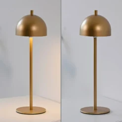 SCHÖNER WOHNEN LED-Akku-Tischlampe Bellies, goldfarben, IP54