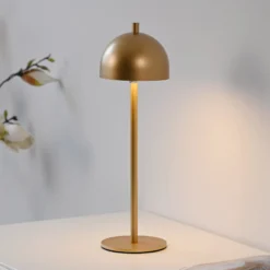 SCHÖNER WOHNEN LED-Akku-Tischlampe Bellies, goldfarben, IP54