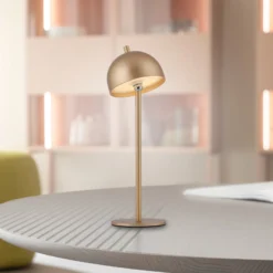 SCHÖNER WOHNEN LED-Akku-Tischlampe Bellies, goldfarben, IP54