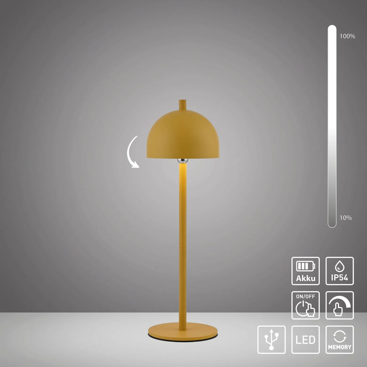 SCHÖNER WOHNEN LED-Akku-Tischlampe Bellies Blütenzauber IP54