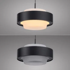 SCHÖNER WOHNEN LED-Hängelampe Elmo, schwarz, 1-fl., 3000 K