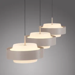 SCHÖNER WOHNEN LED-Hängelampe Elmo, Sandbrise, 3-fl., 3000 K