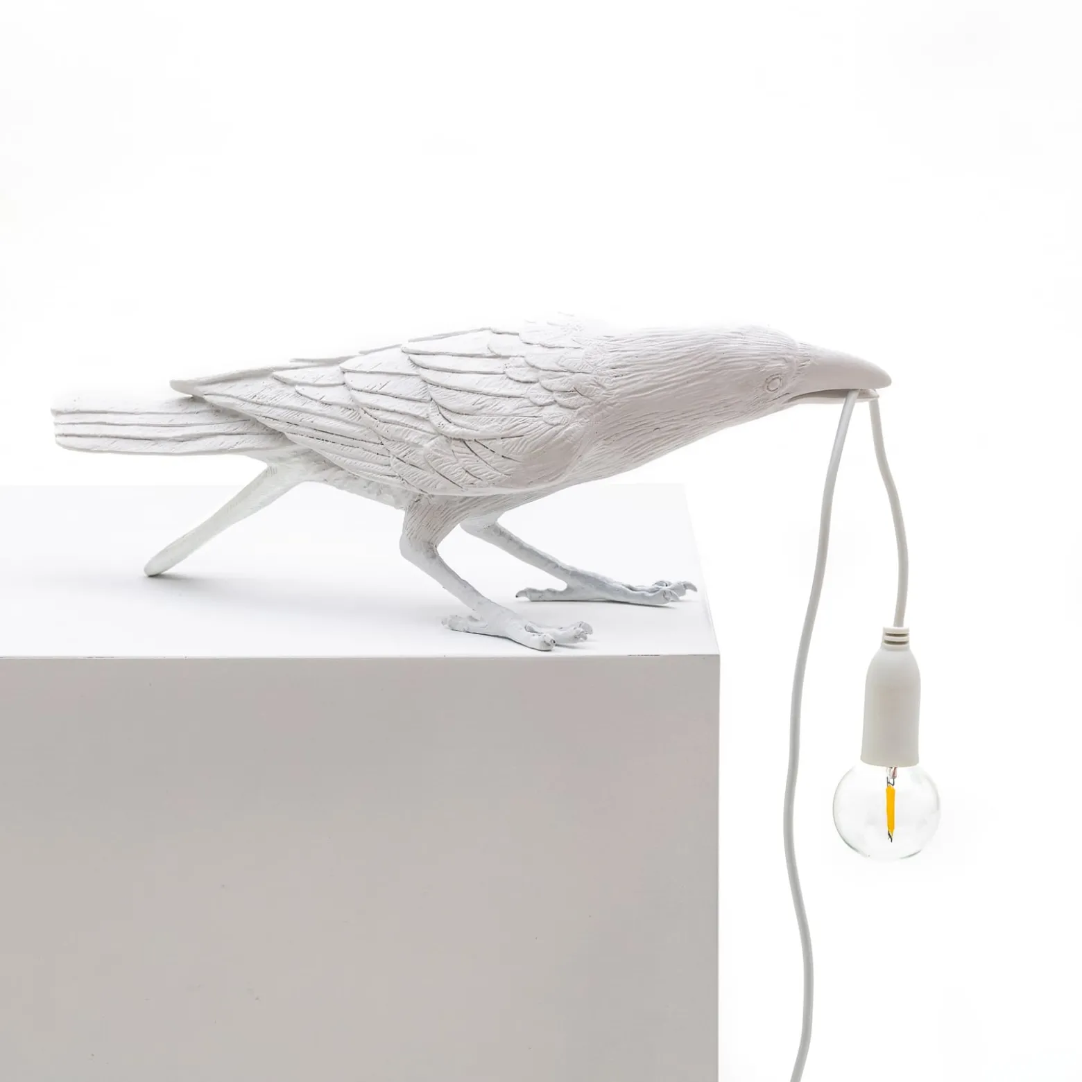 SELETTI Bird Lamp LED-Dekotischlampe spielend weiß