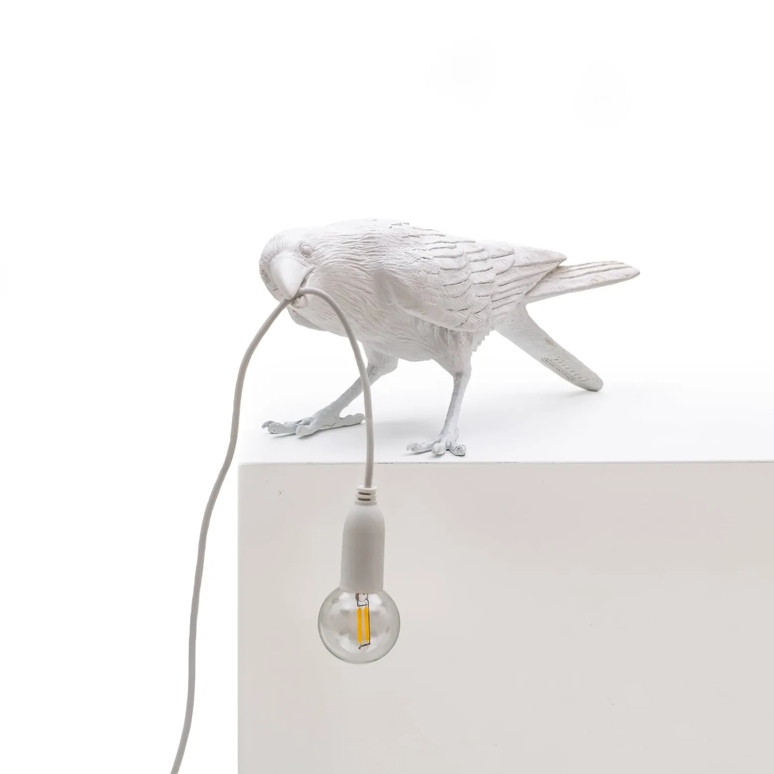 SELETTI Bird Lamp LED-Dekotischlampe spielend weiß