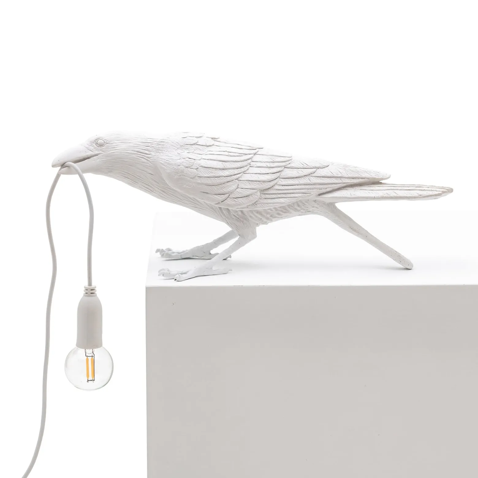 SELETTI Bird Lamp LED-Dekotischlampe spielend weiß
