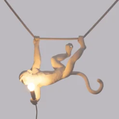 SELETTI Monkey Lamp Dekohängelampe weiß schwingend