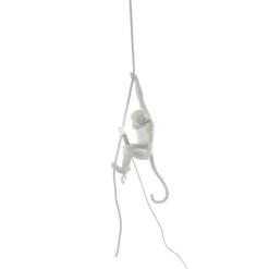 SELETTI Monkey Lamp Deko-Hängelampe, weiß, hängend