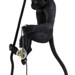 SELETTI Monkey Lamp LED-Hängelampe hängend schwarz