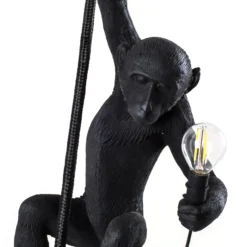 SELETTI Monkey Lamp LED-Hängelampe hängend schwarz