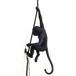 SELETTI Monkey Lamp LED-Hängelampe hängend schwarz