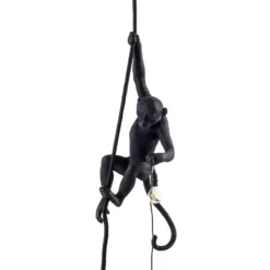 SELETTI Monkey Lamp LED-Hängelampe hängend schwarz