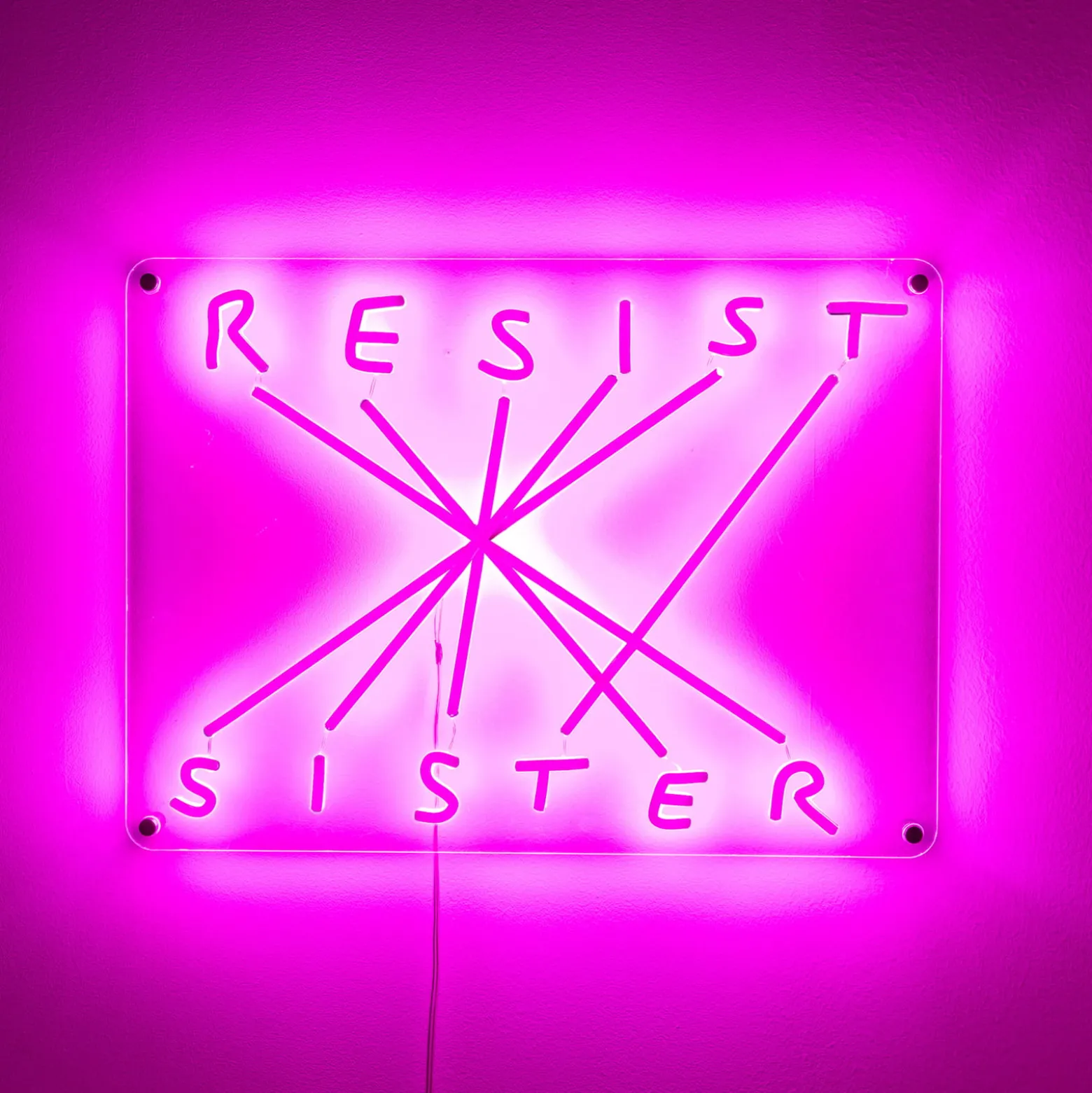 SELETTI Resist-Sister LED-Deko-Wandleuchte fuchsia
