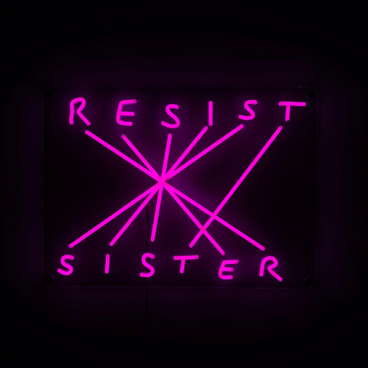 SELETTI Resist-Sister LED-Deko-Wandleuchte fuchsia