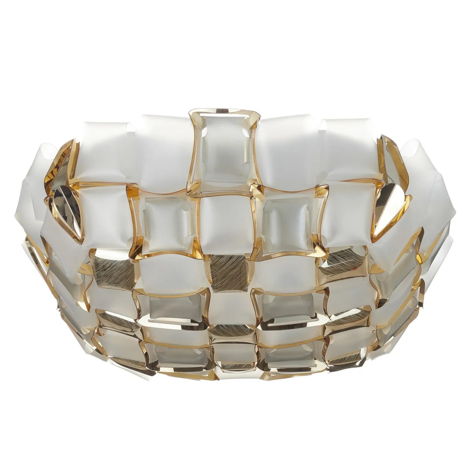 Slamp Mida Deckenleuchte, Ø 67 cm, gold/weiß