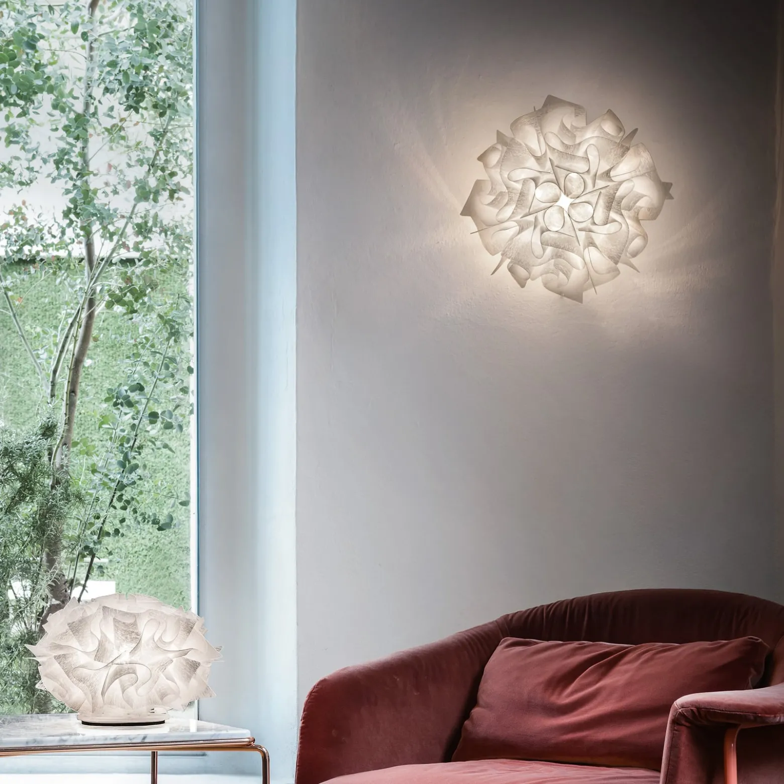 Slamp Veli Couture Medium Deckenlampe weiß Ø53 cm