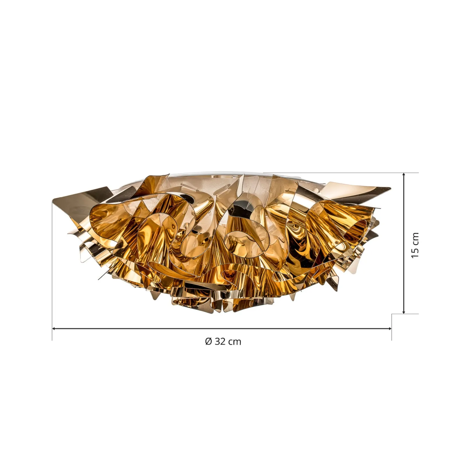 Slamp Veli Mini Design-Deckenleuchte Ø 32cm gold
