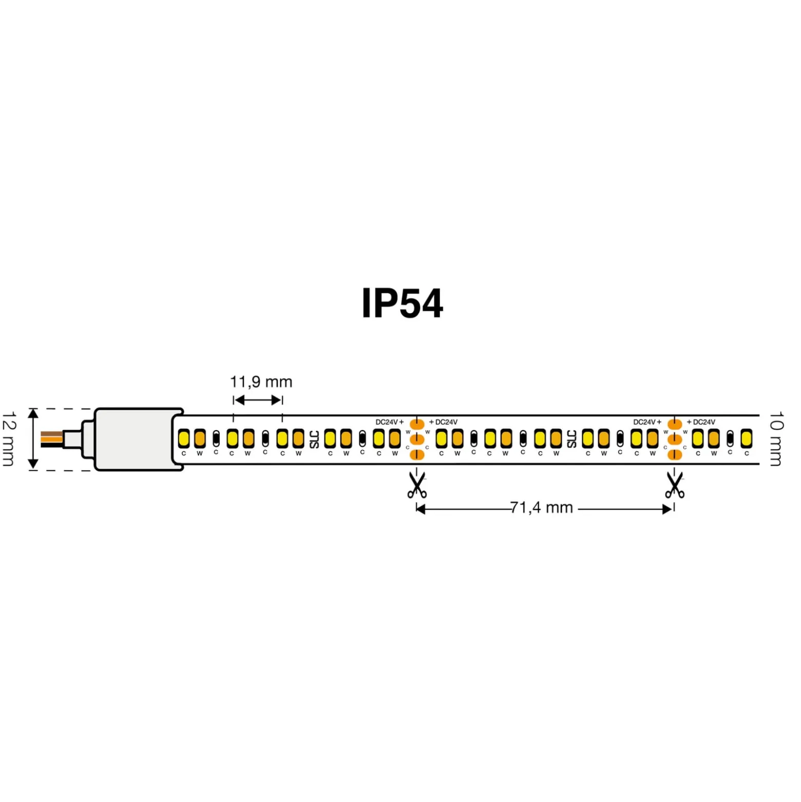 SLC LED-Strip Tunable White 827-865 10m 125W IP54