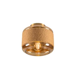 SLV Deckenlampe Pantilo Rope 19, braun/amber/gold, Glas