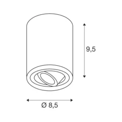 SLV Deckenlampe Triledo, weiß, Aluminium, Ø 10 cm