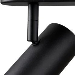 SLV LED-Deckenstrahler Noblo, schwarz, 3.000 K, Länge 24 cm
