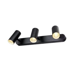 SLV LED-Deckenstrahler Noblo, 2.700 K, schwarz, Länge 40 cm