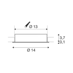 SLV LED-Einbauleuchte Occuldas 14, weiß, Aluminium, Ø 14 cm