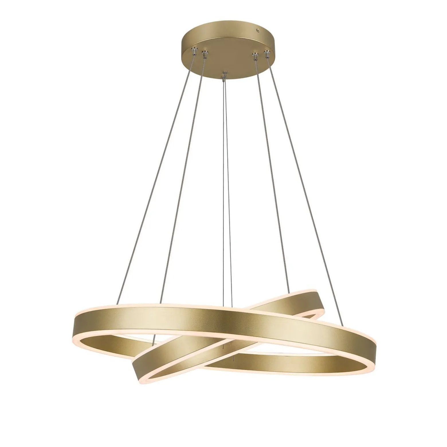 SLV One Double LED-Hängeleuchte, messing, Ø 60 cm