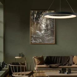 Smart LED-Hängelampe Niseko II, 50 cm, schwarz, CCT, dimmbar